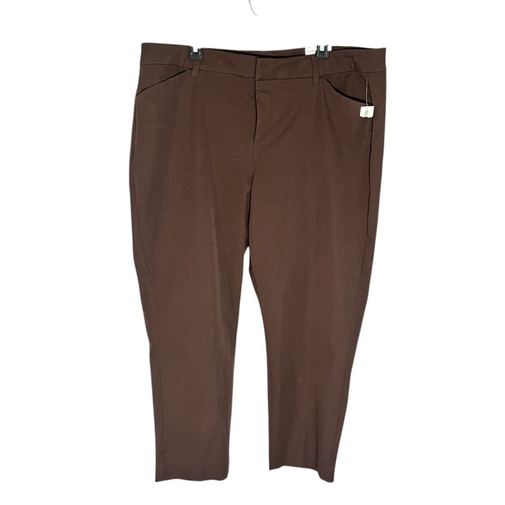 Old Navy NWT Women's Pixie High Rise Brown Ankle Pants 22 Waist 42"